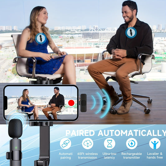 LazyPro™ WaveClip - Elite Wireless Lavalier Mic for iPhone & iPad - Elevate Your Video & Audio Recording Experience!