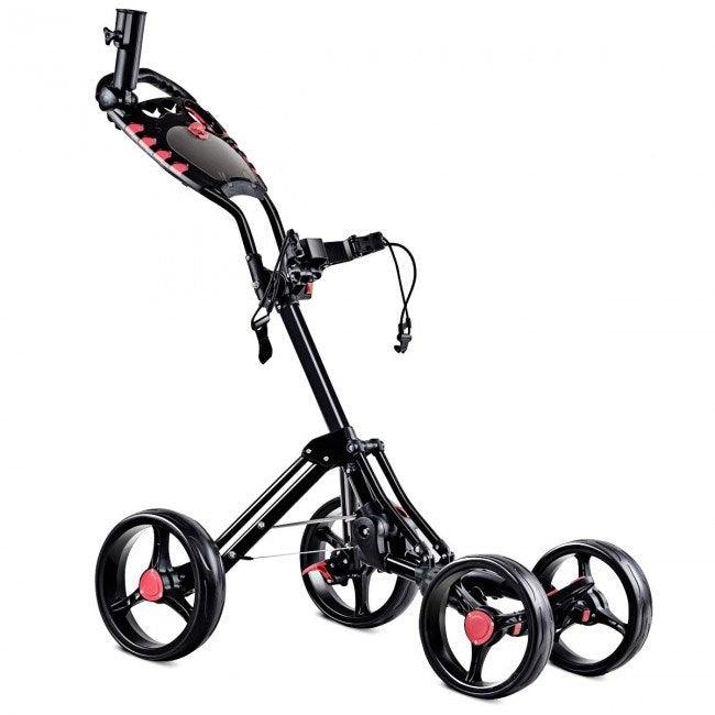 LazyBot GolfMaster All-Terrain Durable Foldable Multi-Wheel Golf Pull Push Cart Trolley - Lazy Pro