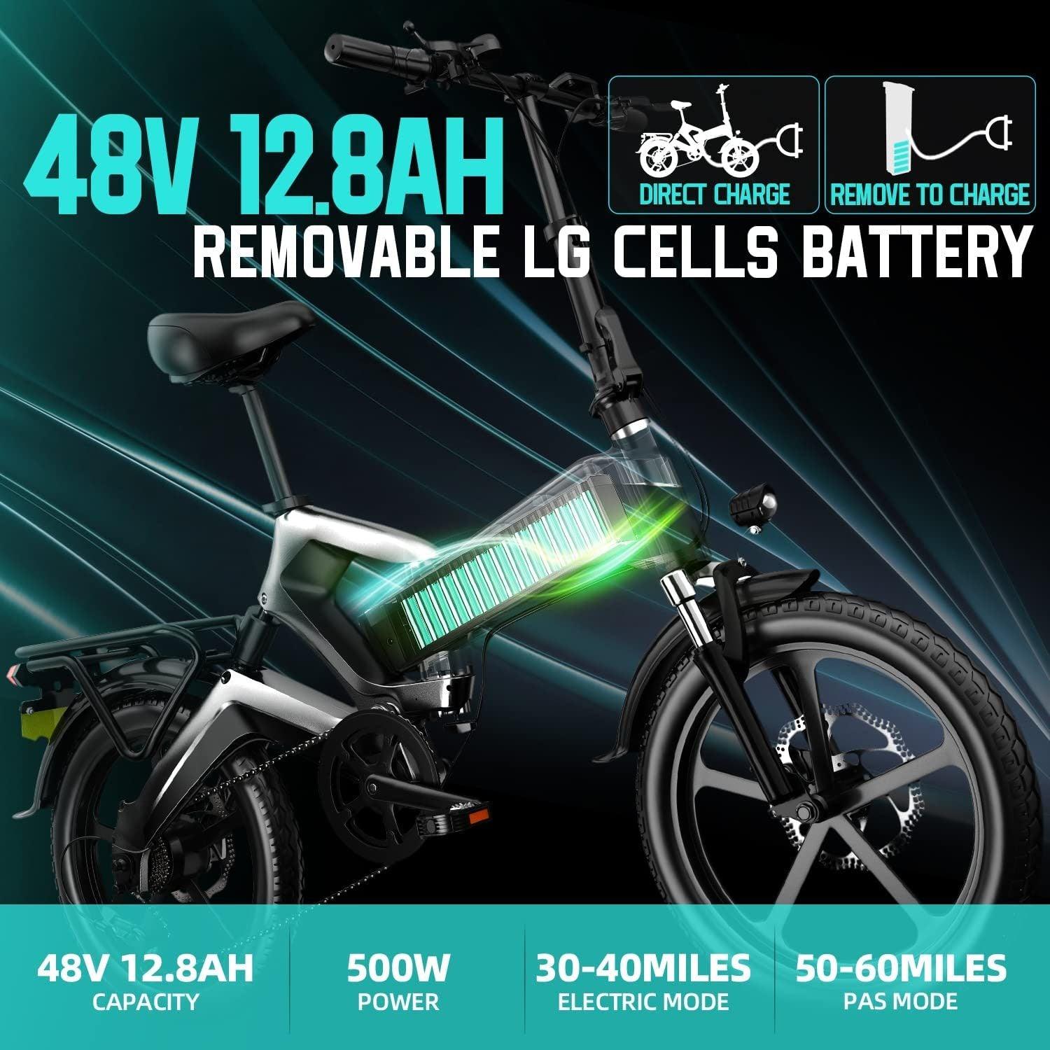 LazyBot K6 Electric Bike for Adults 500W Motor 48V 10AH/12.8Ah, Shimano - Lazy Pro