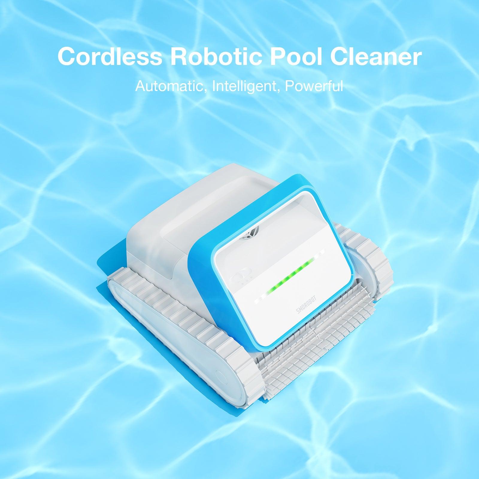 LAZYBOT P01 Cordless Robotic Pool Cleaner – Automatic Wall Climbing Pool Vacuum Cleaner, Smart Navigation, Self-Parking, Lasts 150 Mins with 130W Suction Power, Ideal for In-Ground Pools up to 2500 ft² - Lazy Pro
