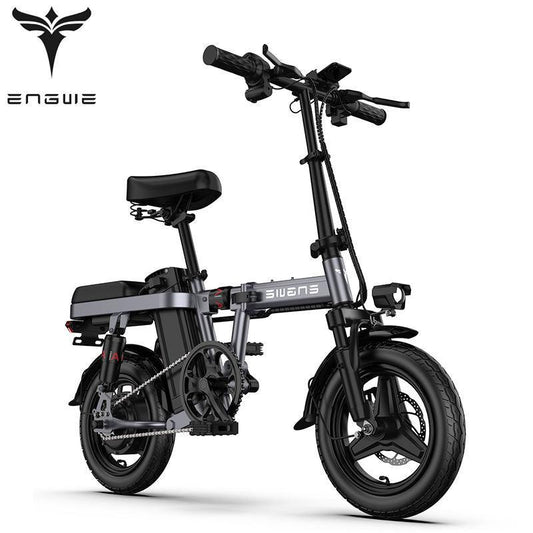 LazyBot T14 electric bike 350W Motor folding scooter 14inch electric bicycle 48V10A Adult city ebike 25KM/H