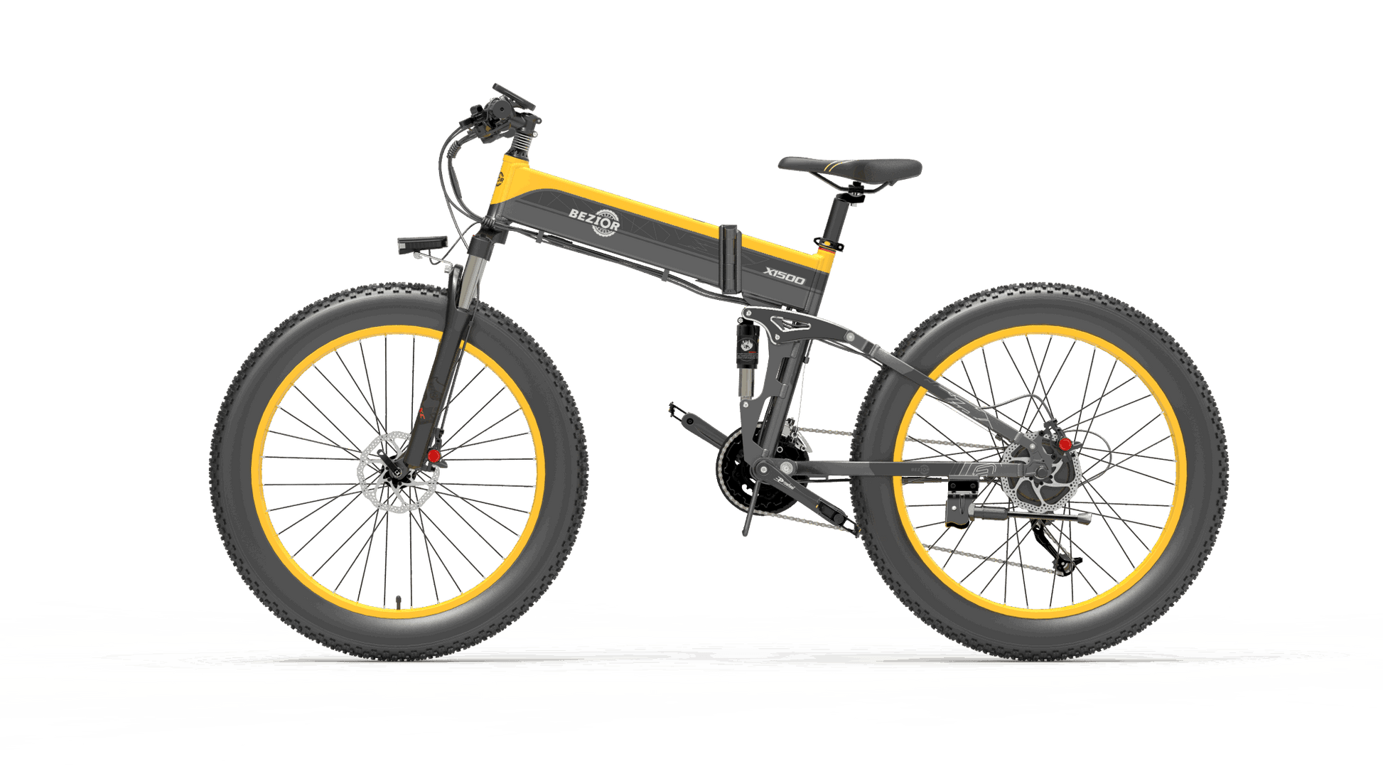 LazyBot X1500 MAX Full Suspension 1500W Motor 48V 26inch Wheel Foldable Electric Bike - Lazy Pro