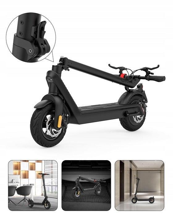 LazyBot X9 Double disc brakes 1100W 850W 100KM 100KG 48V 10-inch Explosion-proof tires Wide pedals Removable battery E Bike - Lazy Pro