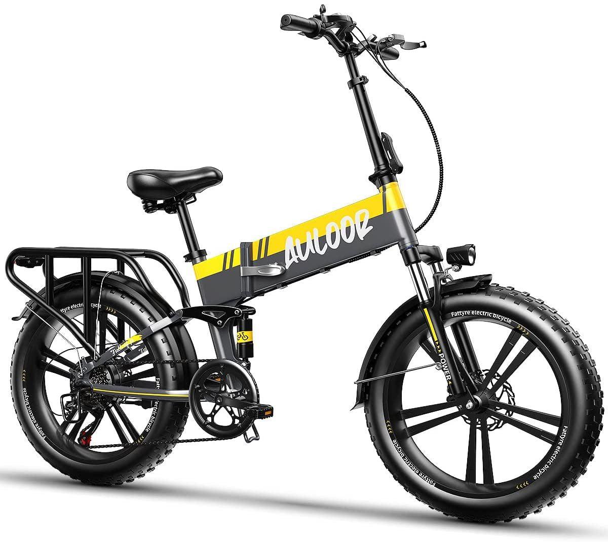 LazyBot™ 20H1F 750W Foldable Electric Bike for Adults with 20'x4'Fat Tire; E Bikes MTB with LG 48V 12.8Ah Battery Shimano 7-Speed Ebike - Lazy Pro