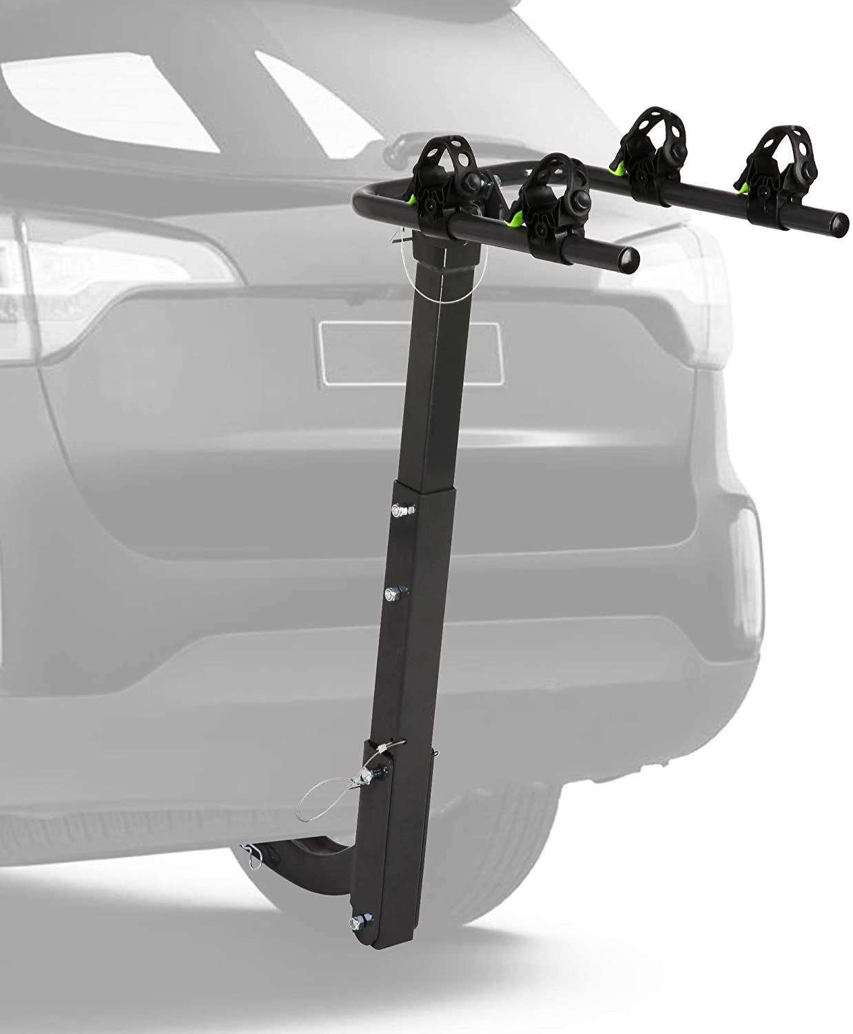 LazyBot™ Bike Rack for Car Rack 2-1 Bike Hitch Mount Bicycle Rack for SUV with 2-Inch Receiver, Rubber Lock & Sleek Pad - Lazy Pro