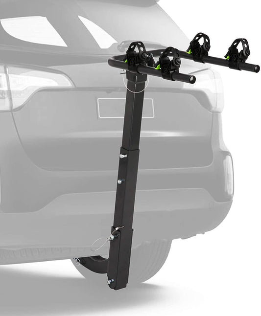 LazyBot™ Bike Rack for Car Rack 2-1 Bike Hitch Mount Bicycle Rack for SUV with 2-Inch Receiver, Rubber Lock & Sleek Pad