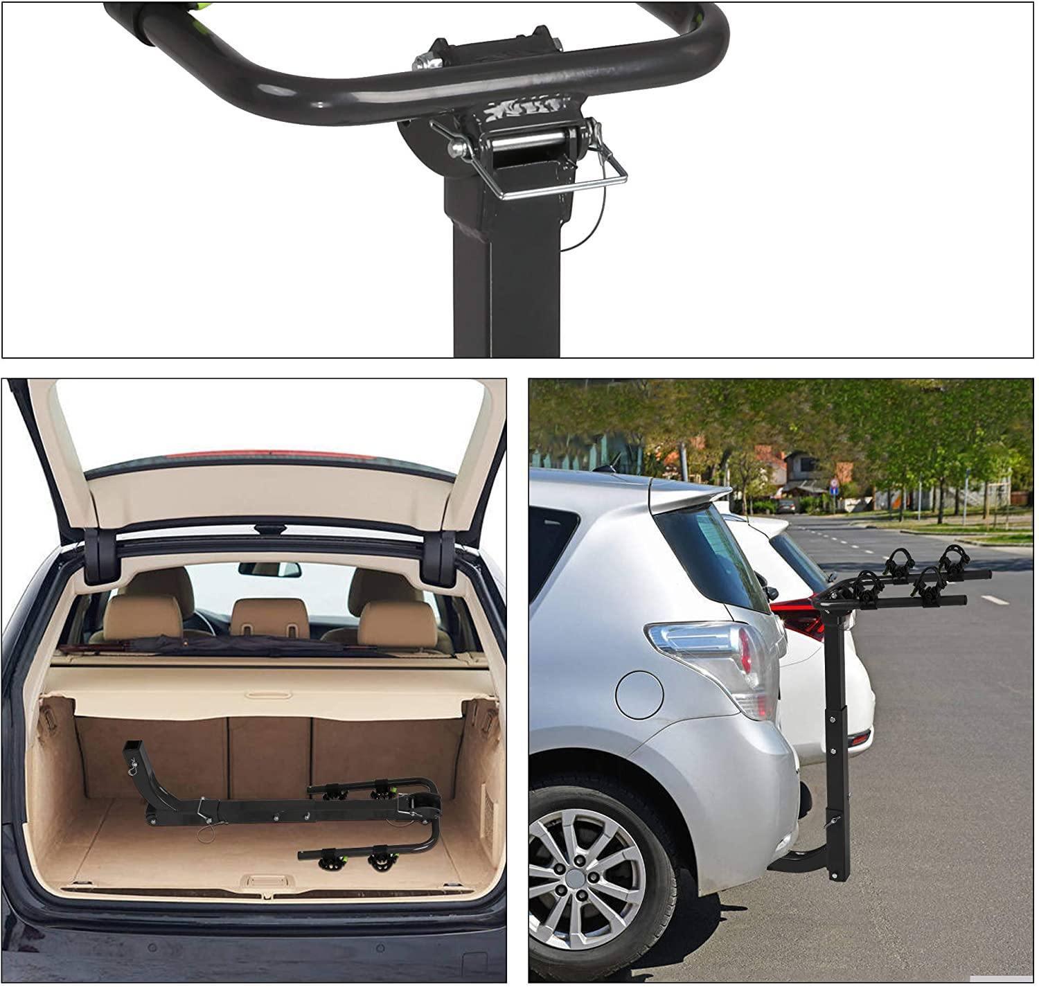 LazyBot™ Bike Rack for Car Rack 2-1 Bike Hitch Mount Bicycle Rack for SUV with 2-Inch Receiver, Rubber Lock & Sleek Pad - Lazy Pro