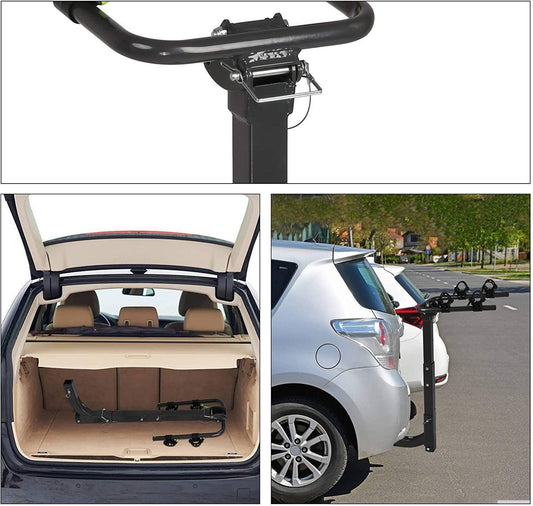 LazyBot™ Bike Rack for Car Rack 2-1 Bike Hitch Mount Bicycle Rack for SUV with 2-Inch Receiver, Rubber Lock & Sleek Pad