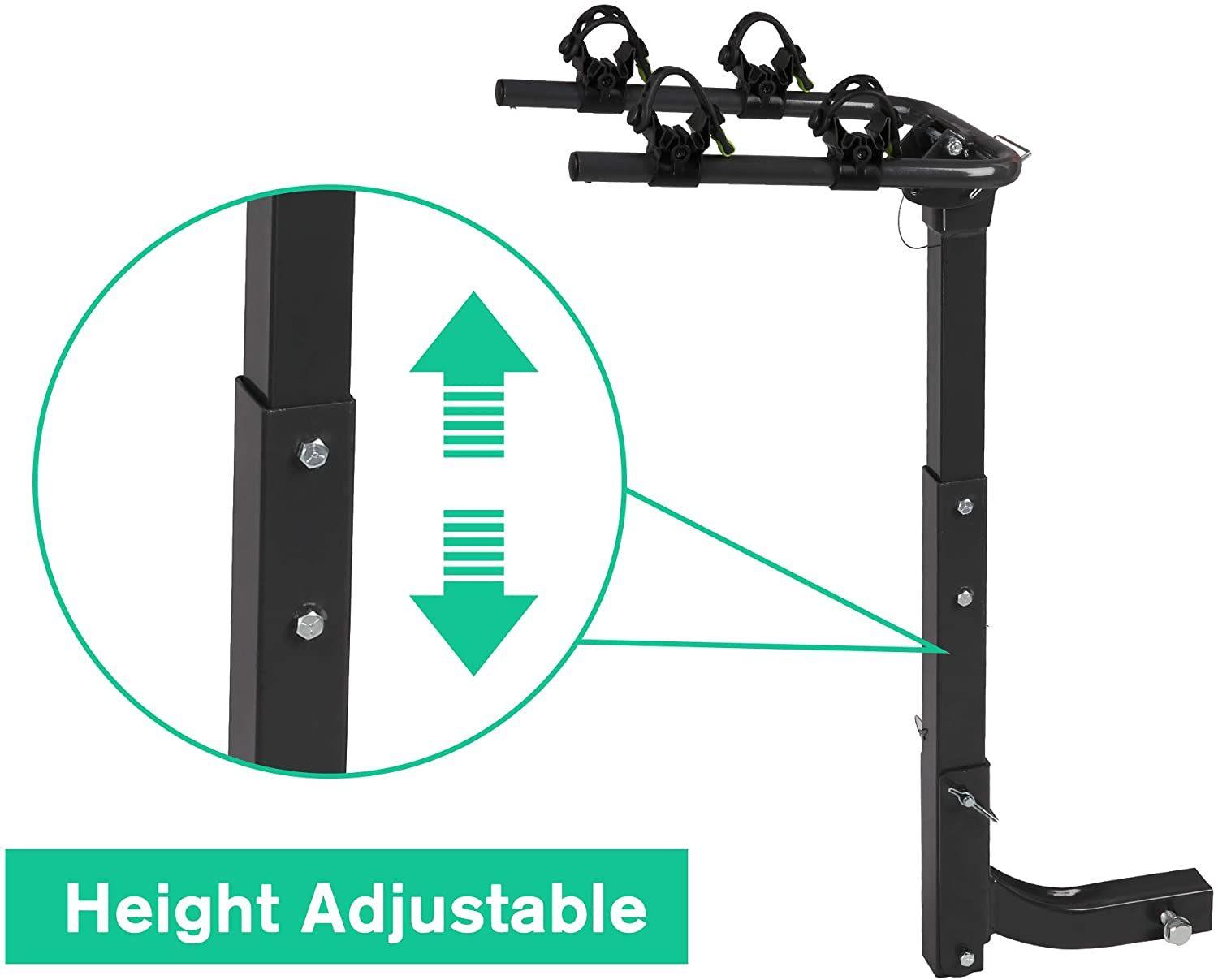 LazyBot™ Bike Rack for Car Rack 2-1 Bike Hitch Mount Bicycle Rack for SUV with 2-Inch Receiver, Rubber Lock & Sleek Pad - Lazy Pro