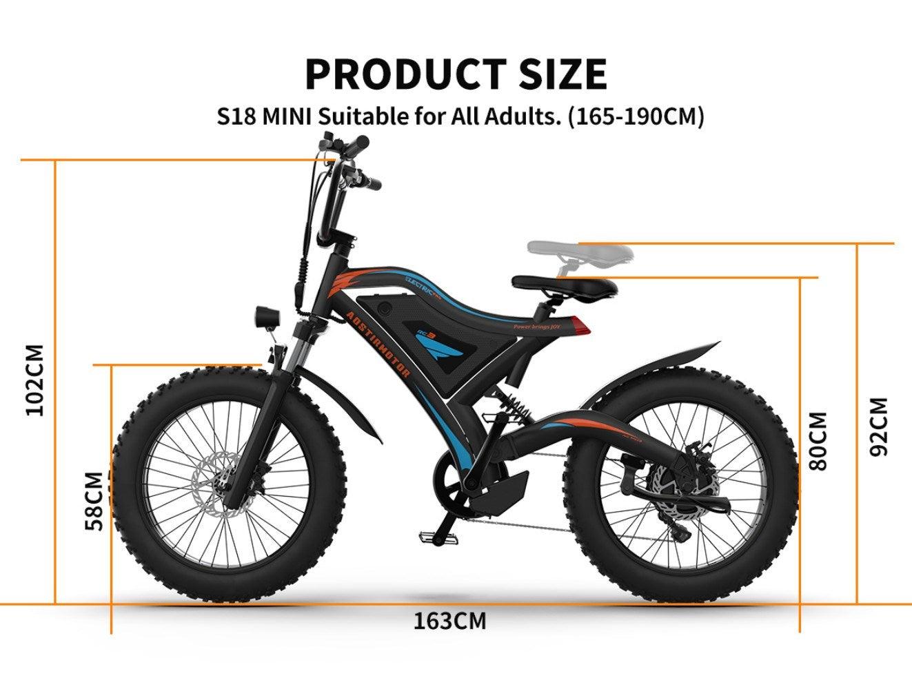 LazyBot™ Journey Electric Bicycle 500W Motor 26" Fat Tire With 48V/15Ah Li-Battery S18-MINI New style - Lazy Pro