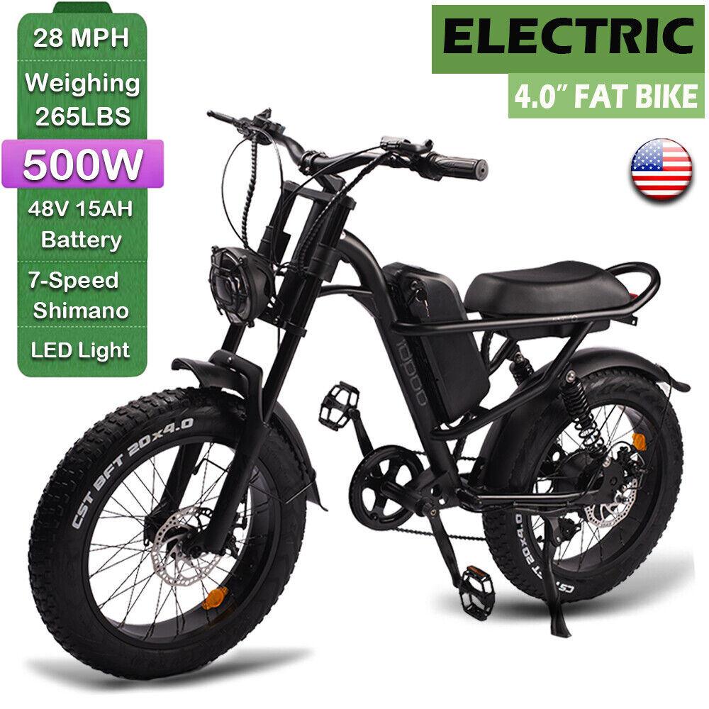 LazyBot™ Milwaukee All Terrain Off Road Electric Bike Fat Tire Adult Electric Mountain Bike - Lazy Pro