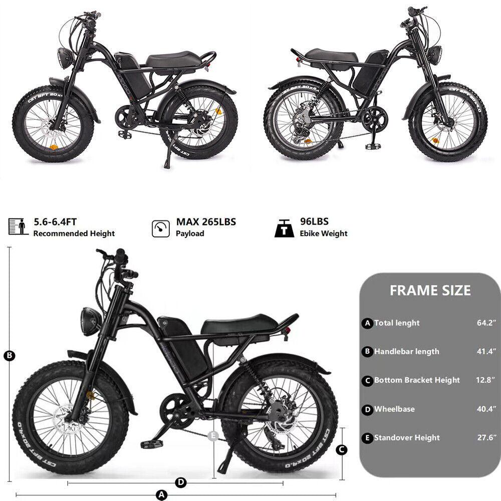 LazyBot™ Milwaukee All Terrain Off Road Electric Bike Fat Tire Adult Electric Mountain Bike - Lazy Pro