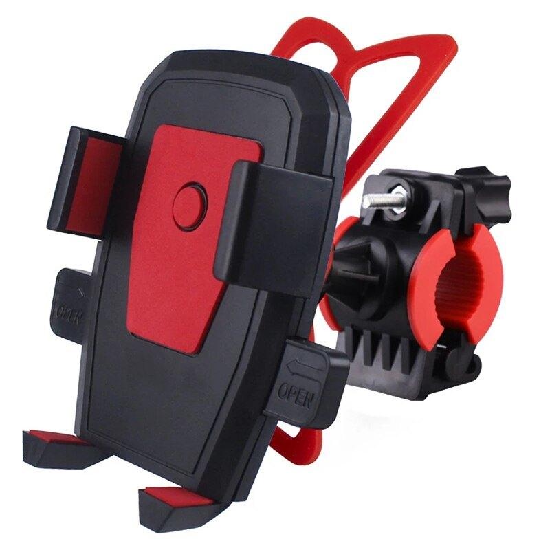 LazyBot™ Motorcycle Bicycle Universal Phone Holder Stand Auto Lock Mobile Phone Holder Motor Bike Handlebar Clip Stand GPS Mount Bracket - Lazy Pro