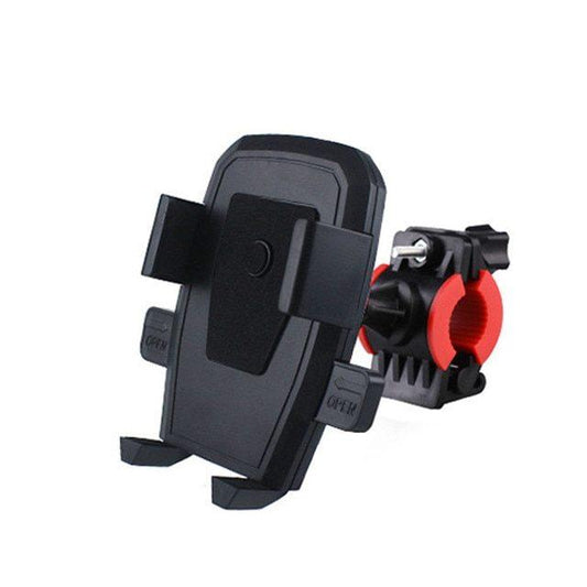 LazyBot™ Motorcycle Bicycle Universal Phone Holder Stand Auto Lock Mobile Phone Holder Motor Bike Handlebar Clip Stand GPS Mount Bracket