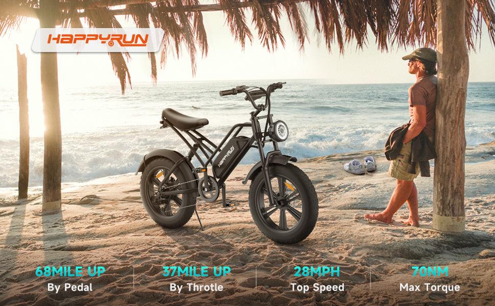 LazyBot™ S20 - 68+ Miles 28 mph 20 inch Fat Tyres Off-road Electric Bike - Lazy Pro