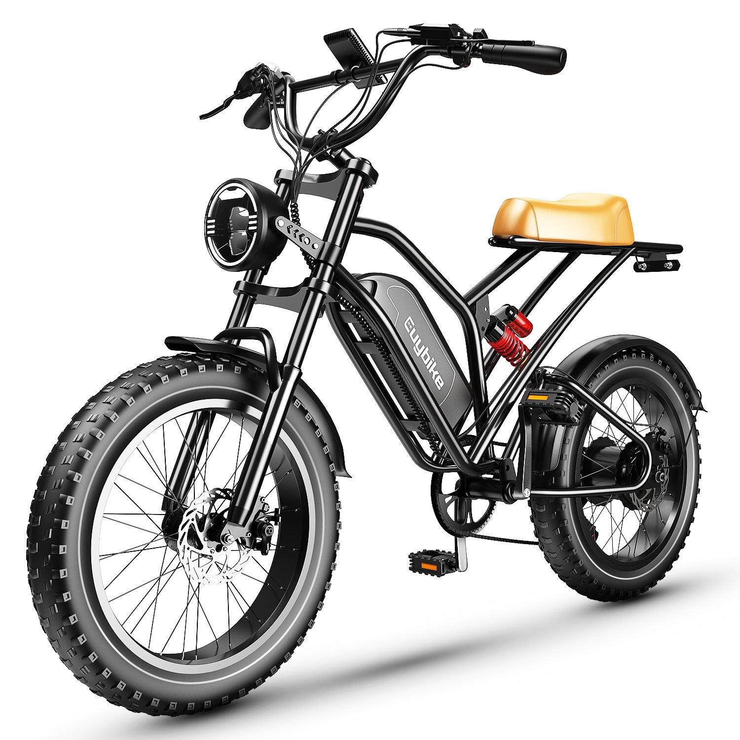 LazyBot™ Seattle S4 1000W 48V 25AH electric bike 20 inch fat tire bicycle beach cruise e-bike all terrain off-road ebike for Adults - Lazy Pro