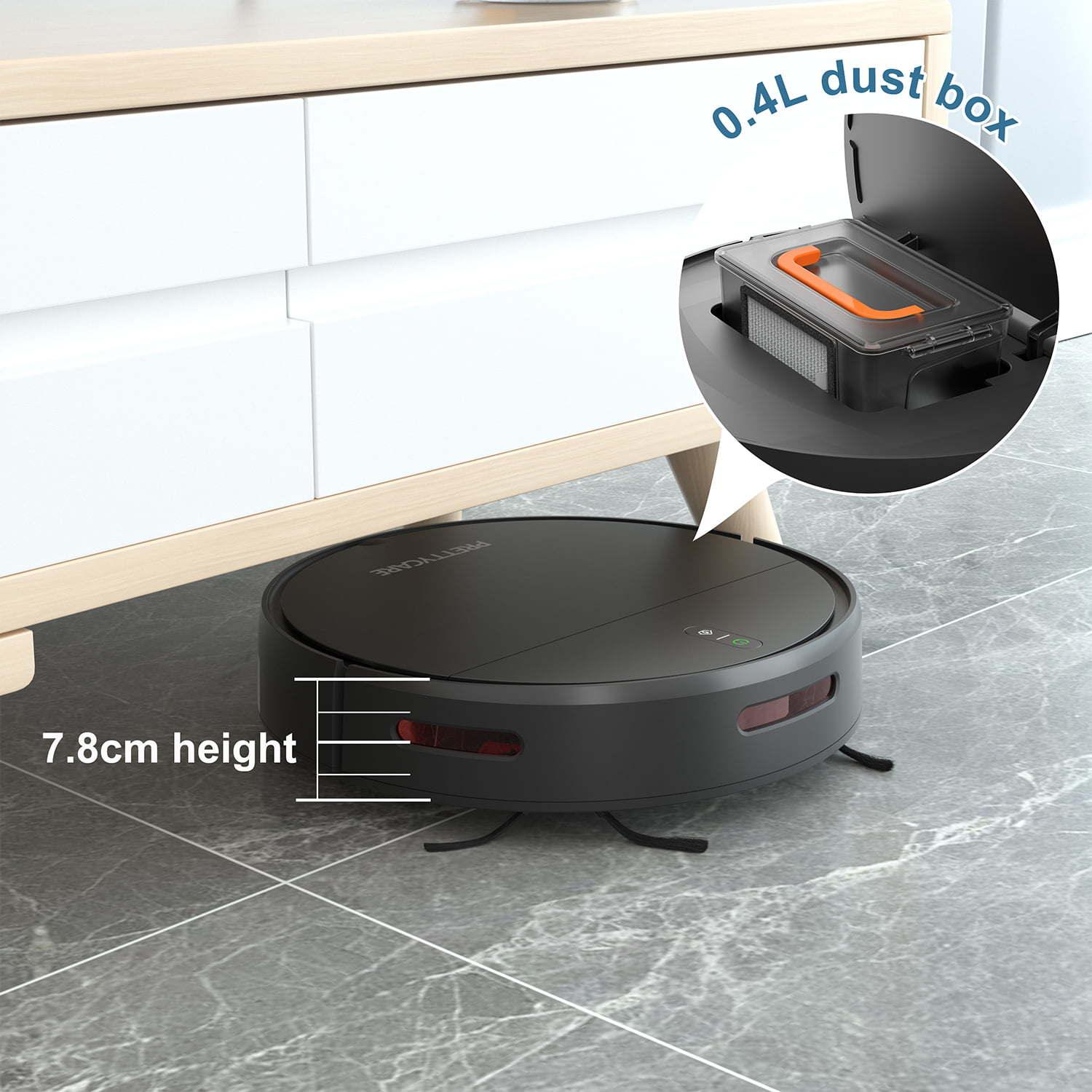 LazyClean Robot Vacuum Cleaner with 2200Pa,Featured Carpet Boost,Tangle-Free,Ultra Slim,Self-Charging C1 - Lazy Pro