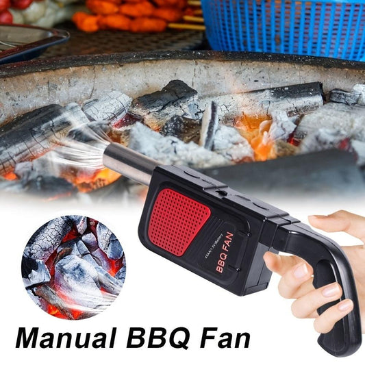 LazyGrill Handheld Electricity BBQ Fan; Portable Air Blower Cooking Stove Tool For Outdoor BBQ Picnic