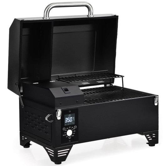 LazyGrill™ Outdoor Portable Tabletop Pellet Grill and Smoker with Digital Control System for BBQ - Lazy Pro
