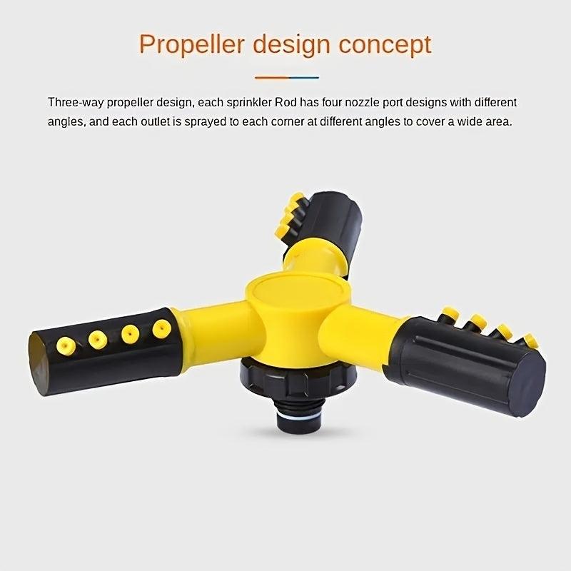 LazyHose 1pc Automatic Rotating Sprinkler; 360° Watering Tools For Lawn; Nozzle For Garden Irrigation; Watering Equipment; Gardening & Lawn Supplies - Lazy Pro
