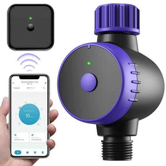 LazyHose Bluetooth Sprinkler Timer, WiFi Smart Irrigation Water Timer, Wireless Remote APP & Voice Control, Rain Delay/ Manual/ Automatic Watering System, Watering Hose Timer