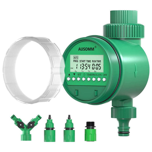 LazyHose™ Time 1pc Water Timer For Garden Irrigation System; Automatic Digital Sprinkler Timer LCD Display Hose Timer With Y-Shaped Quick Connector; Watering Programs Settings For Outdoor Yard; Garden; Lawns