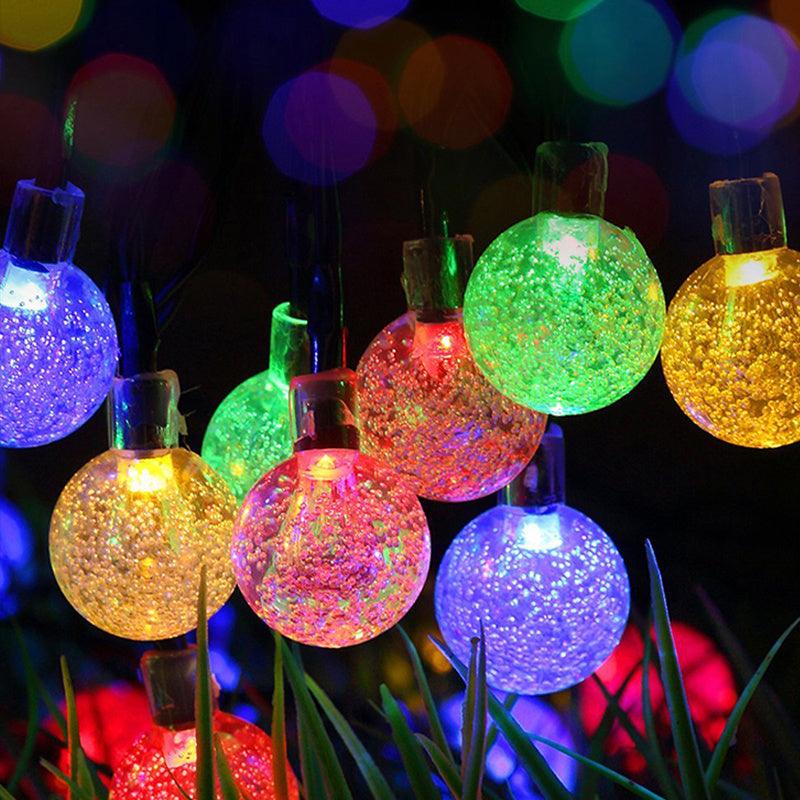 LazyLights 8 Modes Solar String Lights Outdoor LED Crystal Globe Light Waterproof Fairy Lights Garlands For Christmas Party Outdoor Decor - Lazy Pro