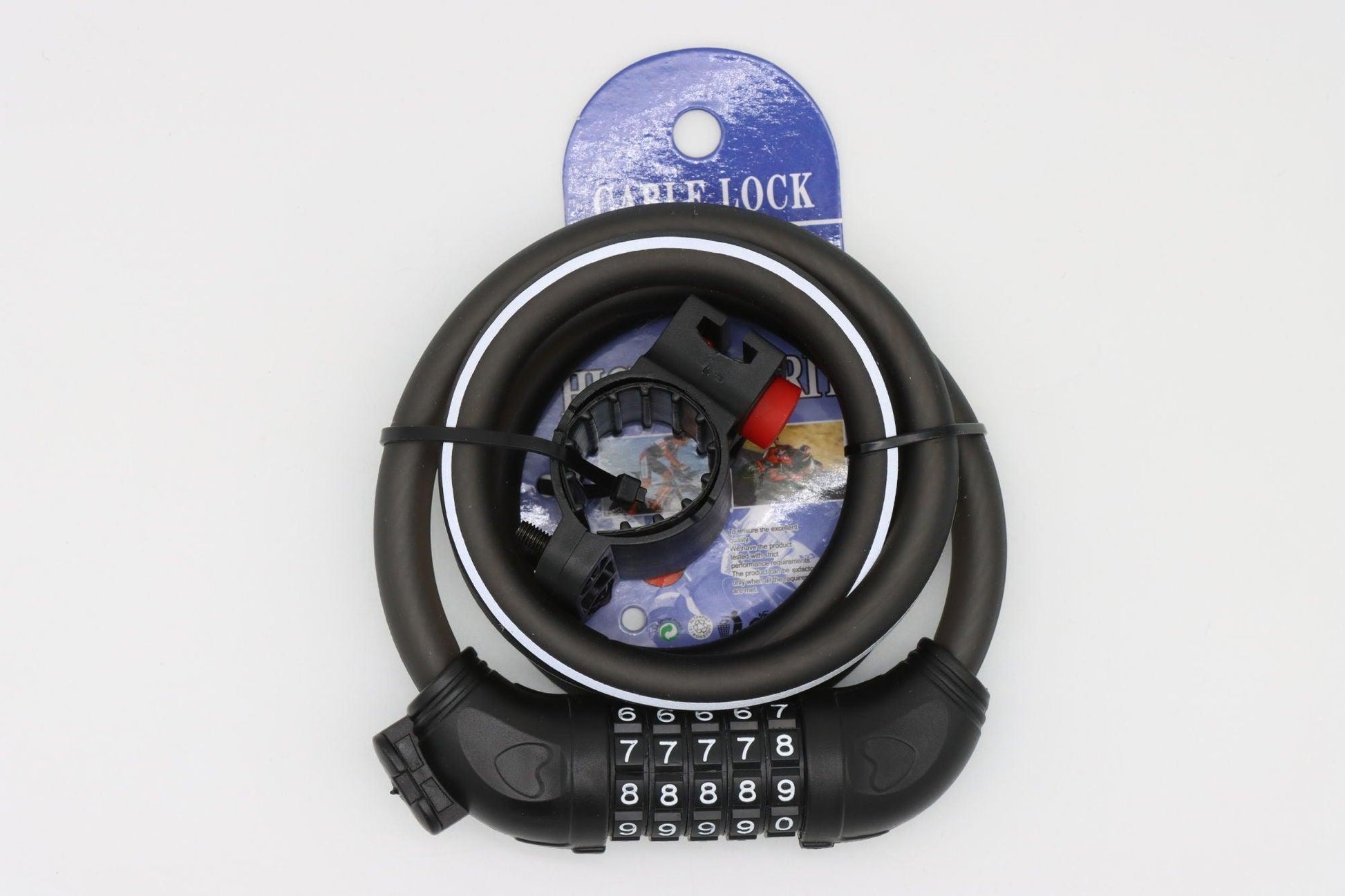 LazyLock - 5 Digit Coiling Bike Cable Lock - Lazy Pro