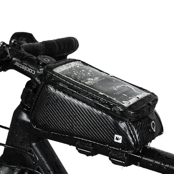 LazyPro BF1 Bike Phone Front Frame Bag Bicycle Bag Waterproof Bike Phone Mount Top Tube Bag Bike Phone Case Holder Accessories Cycling Pouch Compatible Phone Under 6.5' - Lazy Pro