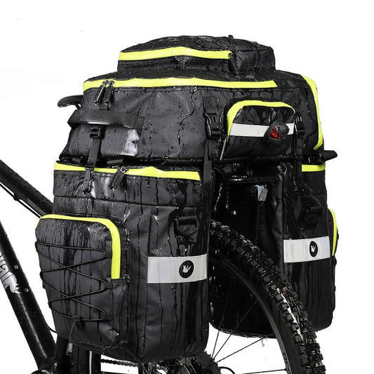 LazyPro LB1 Bike Bag Bike Pannier Bag Set, for Bicycle Cargo Rack Saddle Bag Shoulder Bag Laptop Pannier Rack Bicycle Bag Professional Cycling Accessories 3 in 1-Black