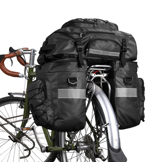 LazyPro LB2 Bike Bag Bike Pannier Bag Set, for Bicycle Cargo Rack Saddle Bag Shoulder Bag Laptop Pannier Rack Bicycle Bag Professional Cycling Accessories Luggage bag ab.65L
