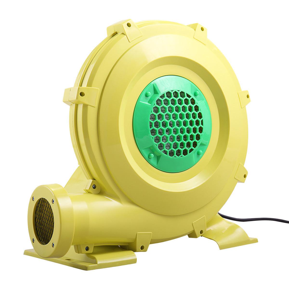 LazyPro Outdoor Indoor Air Blower, Pump Fan for Inflatable Bounce Castle, Water Slides, Safe, Portable - Yellow and Green XH - Lazy Pro