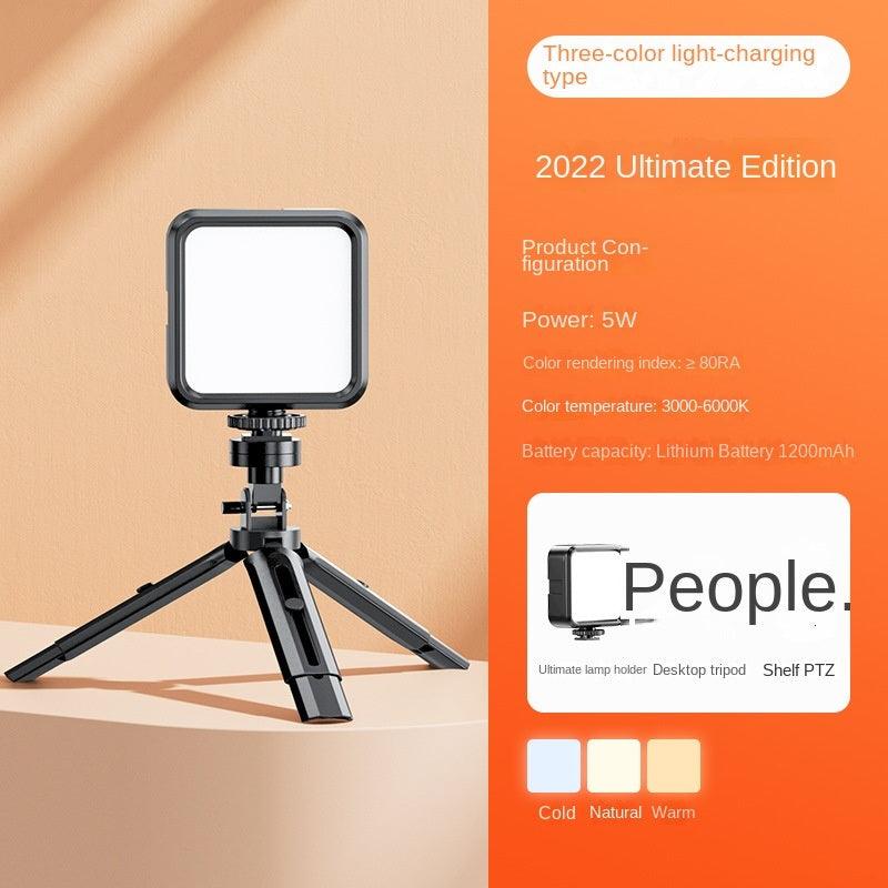 LazyPro Portable outdoor mini fill light RGB mobile phone live broadcast bracket clip tripod photography soft light LED - Lazy Pro