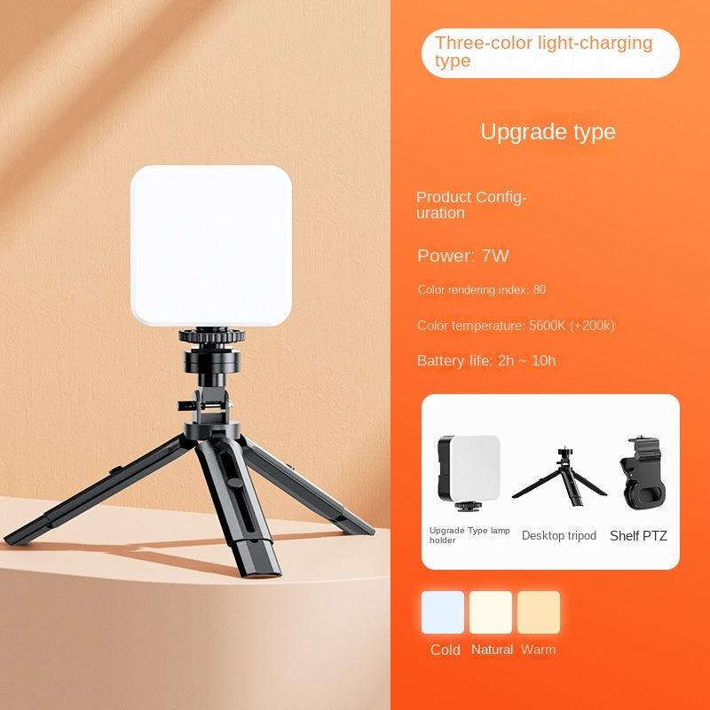 LazyPro Portable outdoor mini fill light RGB mobile phone live broadcast bracket clip tripod photography soft light LED - Lazy Pro