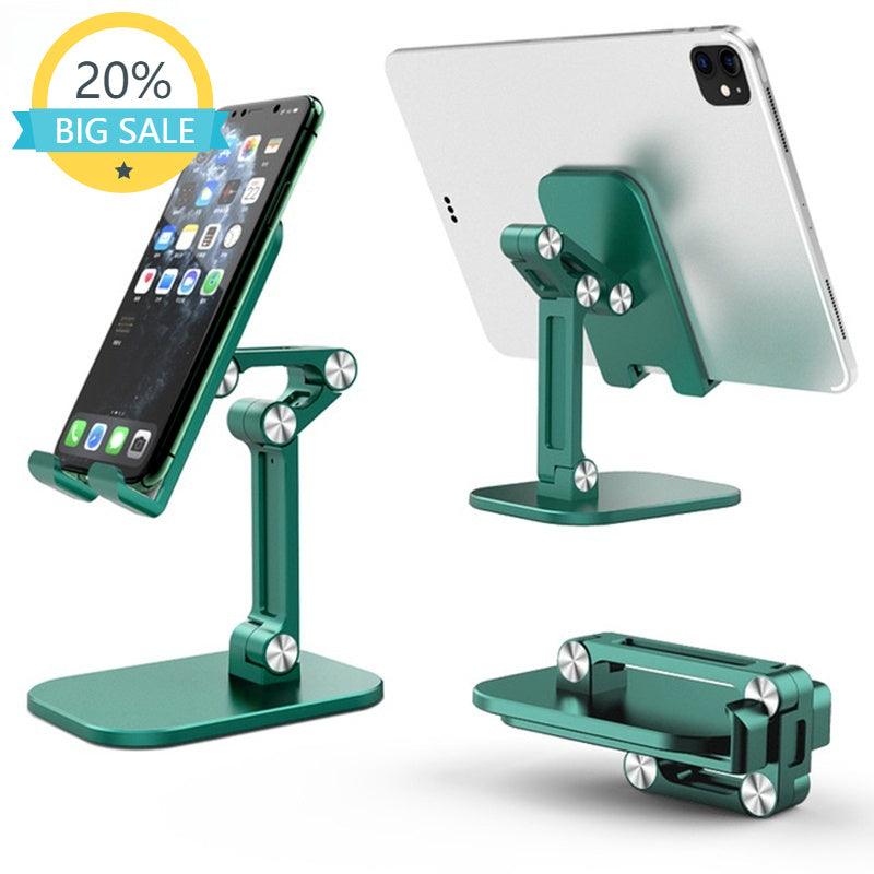 LazyPro Three Sections Foldable Desk Mobile Phone Holder For iPhone iPad Tablet Flexible Table Desktop Adjustable Cell Smartphone Stand - Lazy Pro