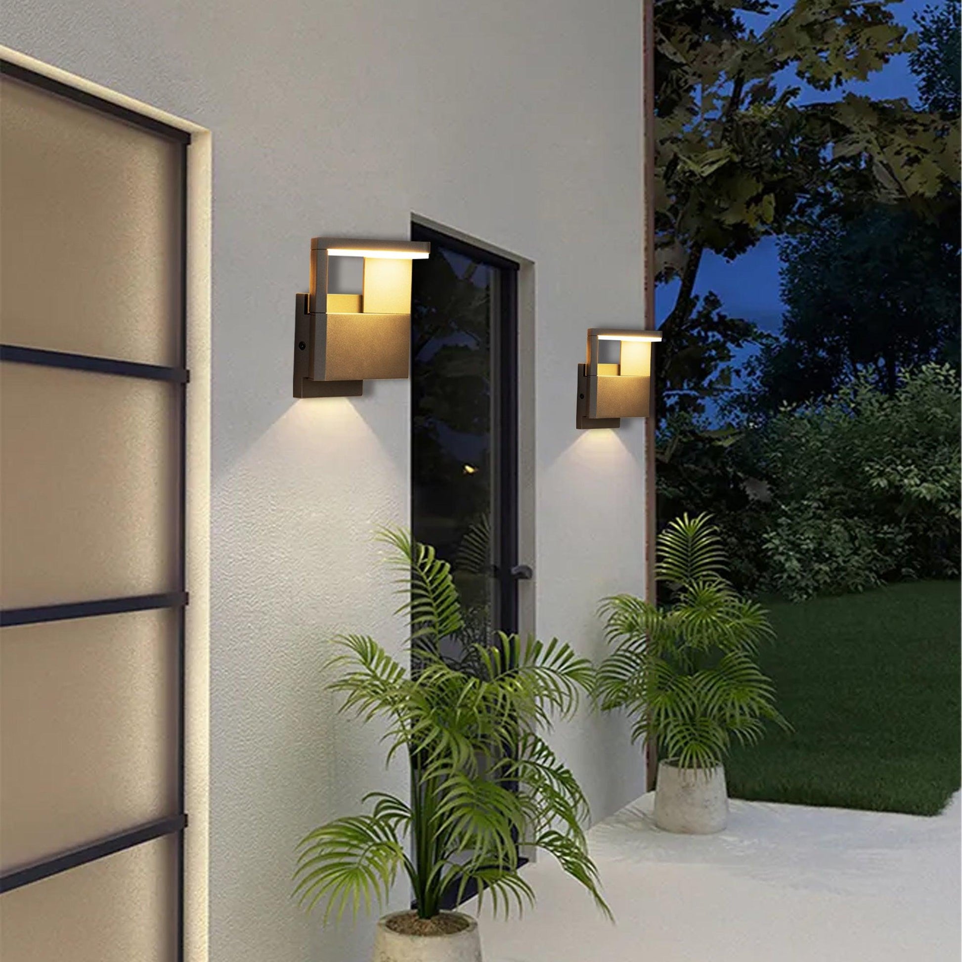 LazyPro Wall Light Outdoor LED Wall Mount Lamp Modern Wall Mount Sconce Lantern Fixture for Porch Front Door 2113 - Lazy Pro