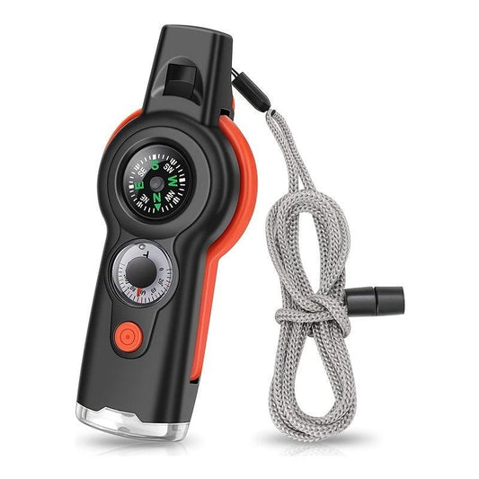 LazyPro™ G1 7-in-1 Multifunctional Outdoor Emergency Survival Whistle With Lanyard For Cycling, Hiking, Fishing, Rescue Signaling