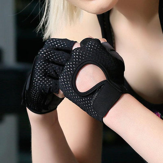 LazyPro™ Gym Fitness Gloves Women Weight Lifting Yoga Breathable Half Finger Anti-Slip Pad Bicycle Cycling Glove Sport Exercise Equipment