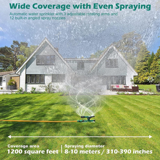 LazySprinkler™ Sprinkler for Yard - Automatic Rotating Garden Sprinkler