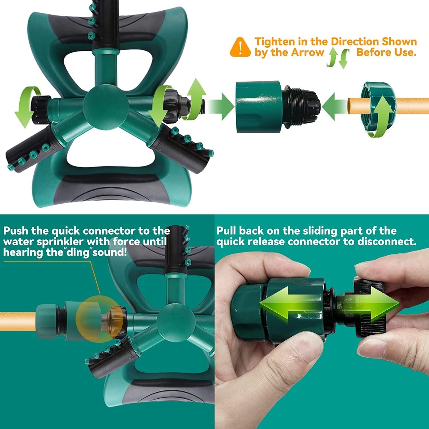 LazySprinkler™ Sprinkler for Yard - Automatic Rotating Garden Sprinkler - Lazy Pro