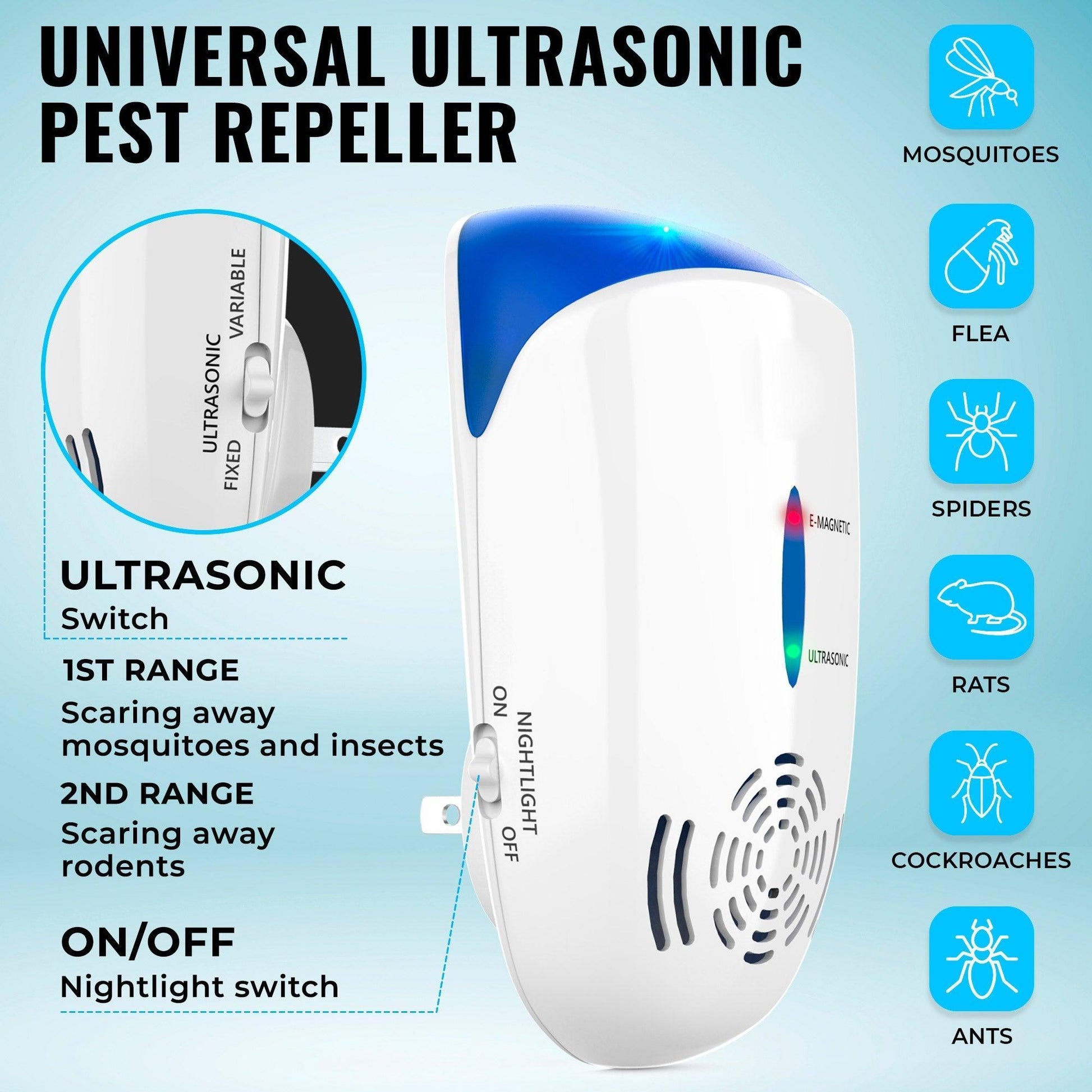 Ultrasonic Pest Repeller - Lazy Pro
